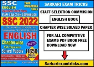 SSC English Chapterwise Solved Papers Pdf For All SSC Exams