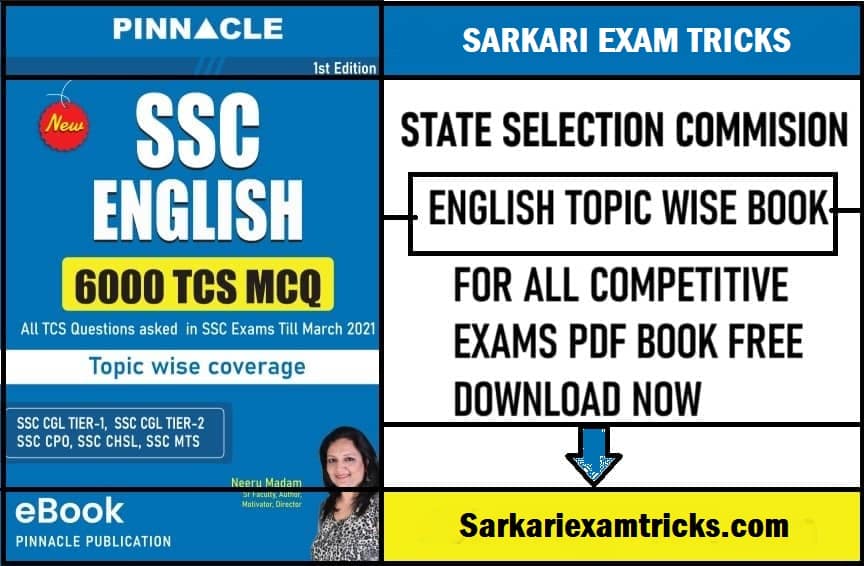 SSC English Topicwise Solved Paper Pdf Book For All Competitive Exams