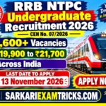 Indian Railways NTPC Recruitment 2026